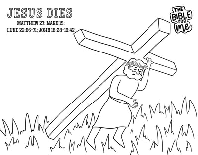 Jesus Dies coloring page