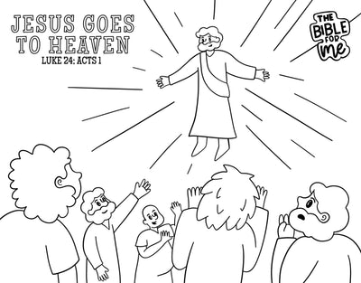 Jesus Goes to Heaven coloring page
