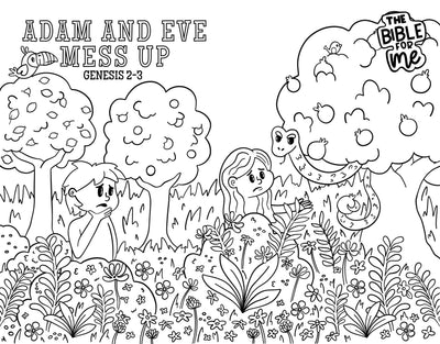 Adam and Eve coloring page