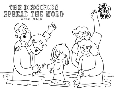 The Disciples Spread the Word coloring page