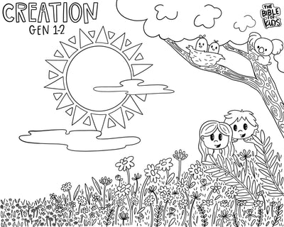 Creation coloring page